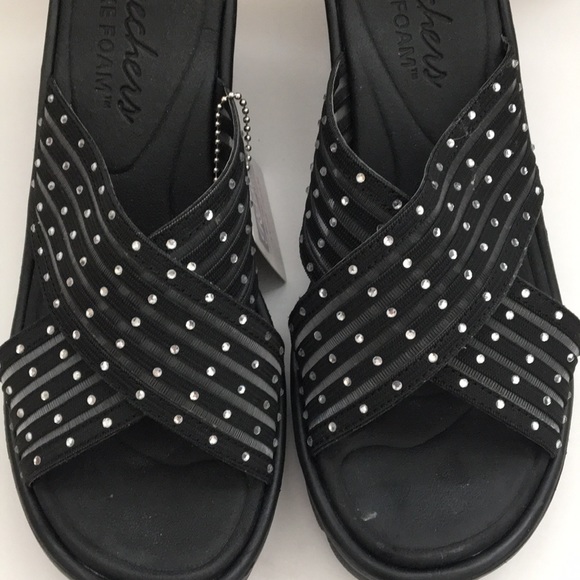 skechers relaxed step luxe foam sandals